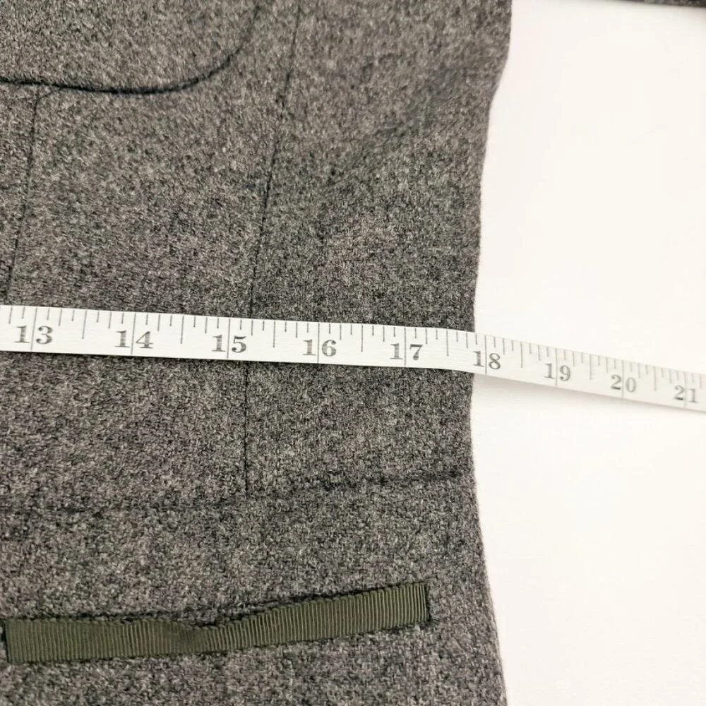J. Crew Professor Blazer Women's Size 12 Grey Black Wool Jacket Schoolboy Preppy - Picture 9 of 14